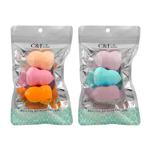 Paquete c&j flori con 3 esponjas aplicadoras de maquillaje en forma d…