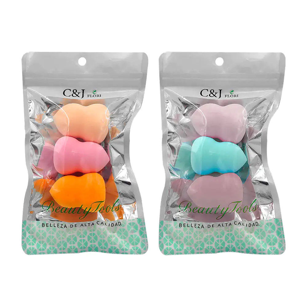 Paquete c&j flori con 3 esponjas aplicadoras de maquillaje en forma d…