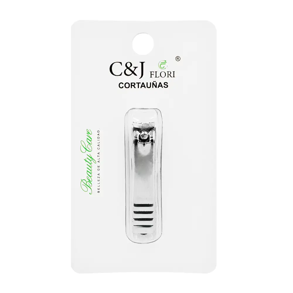 Blíster c&j flori con cortaúñas metálico de 6cm, liso