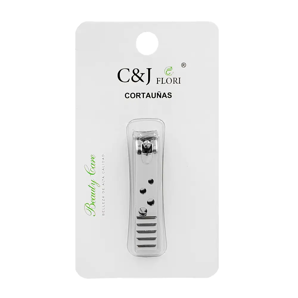 Blíster c&j flori con cortaúñas metálico de 6cm con diseño de orifici…