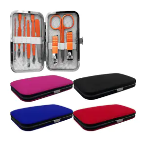 Estuche con 9 accesorios bicolores para el cuidado de las uñas, varie…