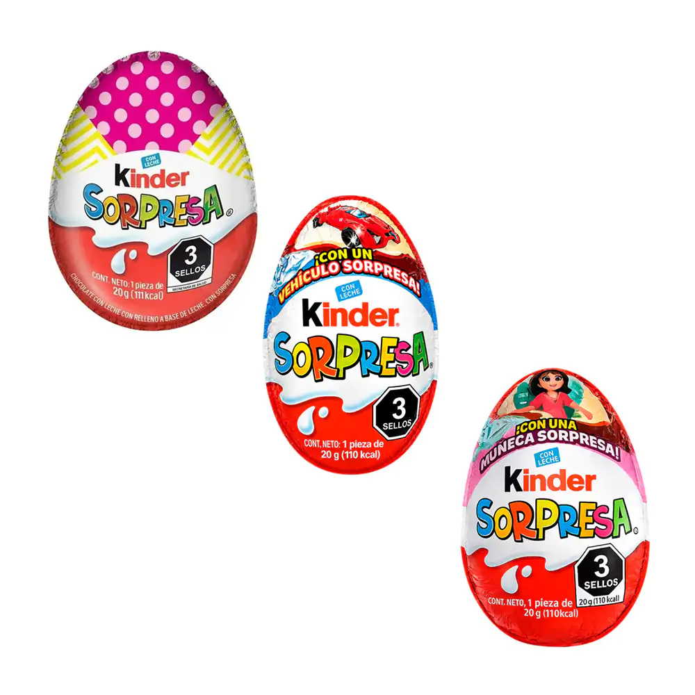 1pz huevo sorpresa kinder delice, niño - niña + juguete sorpresa dent…