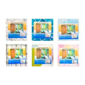 1pza Cortina para baño de 180x180cm con estampado y 12 argollas, vari…