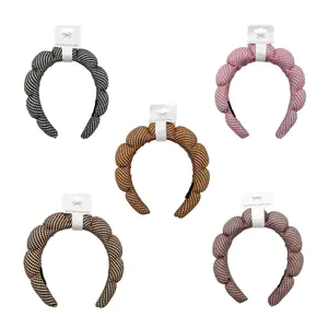 1pza Diadema acolchada con tela estampado pata de gallo, variedad de …