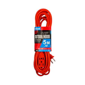 Extensión 5m - 15ft, naranja de uso rudo con 3 conectores trifasicos …