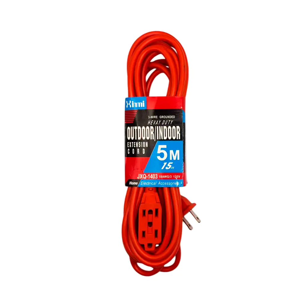 Extensión 5m - 15ft, naranja de uso rudo con 3 conectores trifasicos …