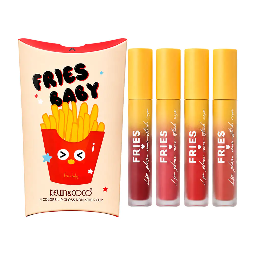 Paquete con 4 brillos de labios en colores sorpresa kevin&coco, línea…