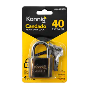 Candado de seguridad konnig de 40mm con arco de acero, resistente al …