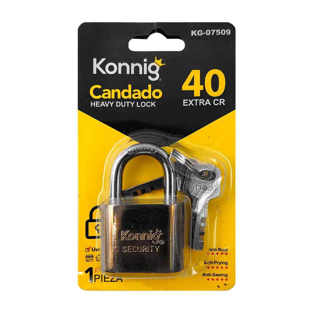 Candado de seguridad konnig de 40mm con arco de acero, resistente al …