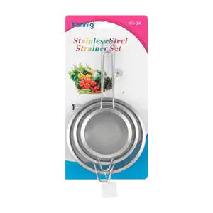 Set de 3 coladores en acero inoxidable con diferentes tamaños / kg-34