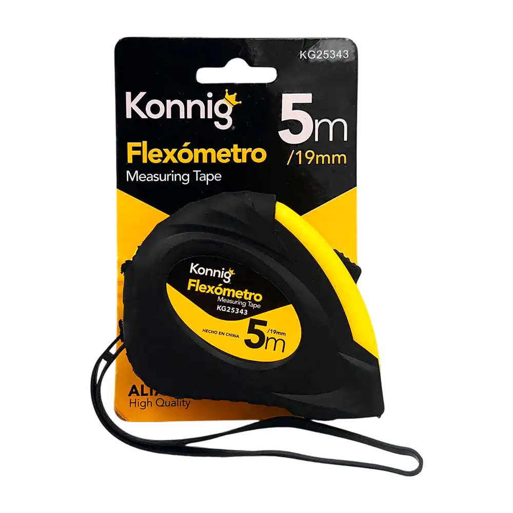 Flexómetro - cinta métrica de 5m para uso rudo con clip y correa / kg…