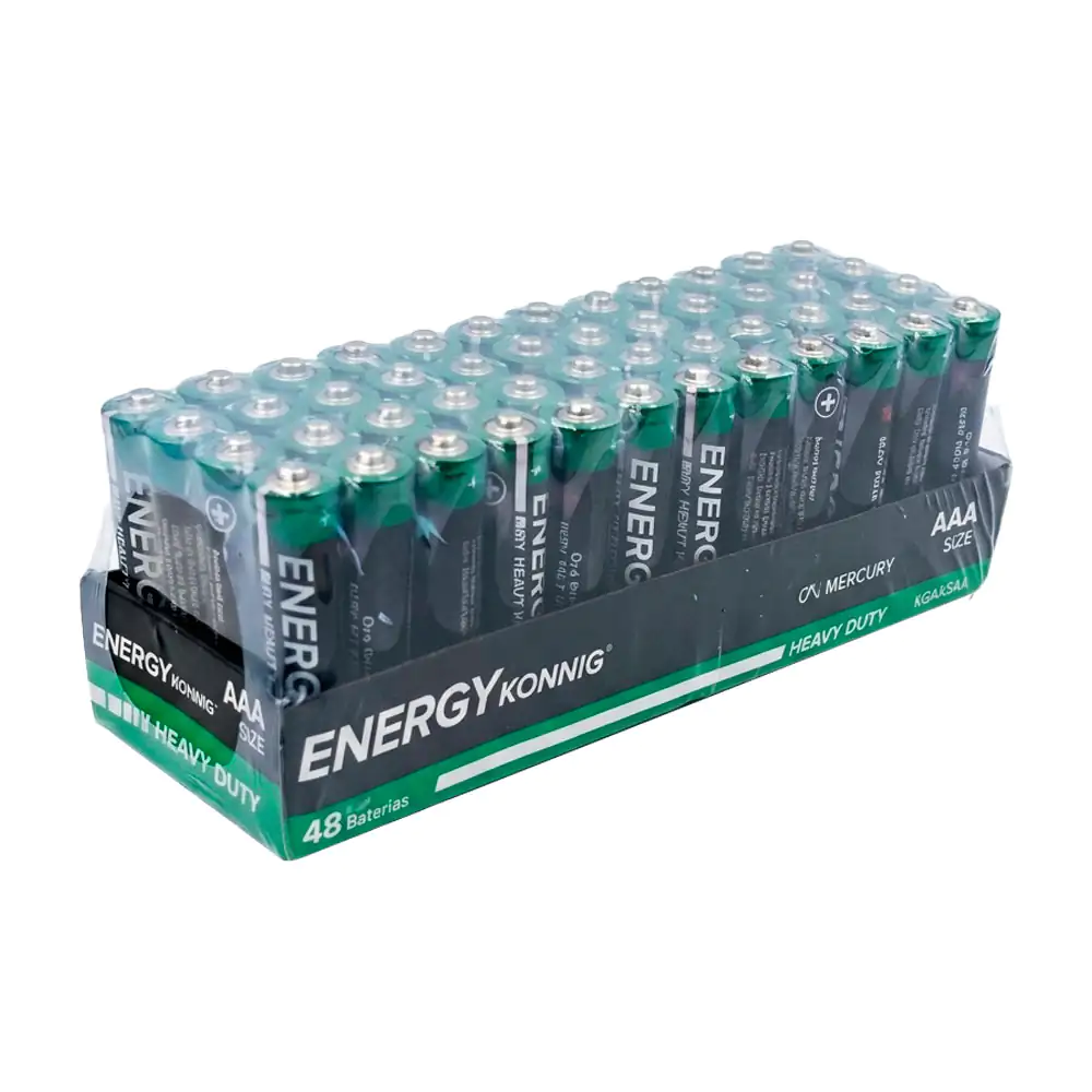 Paquete con 48 pilas - baterías aaa en blíster de 4pz, energy konnig / kg48aaa