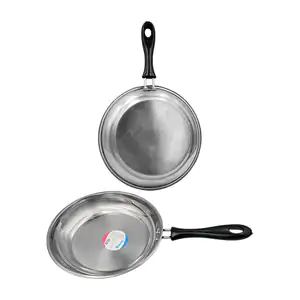 Sartén de acero inoxidable, antiadherente de 22cm con mango ergonómic…