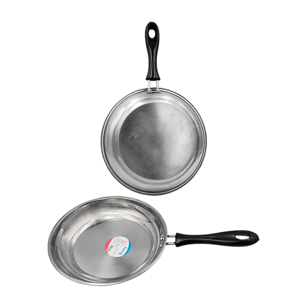 Sartén de acero inoxidable, antiadherente de 22cm con mango ergonómic…