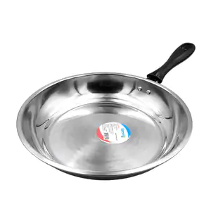 Sartén de acero inoxidable, antiadherente de 24cm con mango ergonómic…