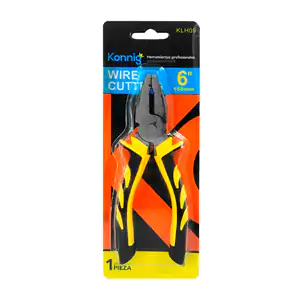 Pinzas de 6in con punta plana y dentada con cuchilla de corte + mango…