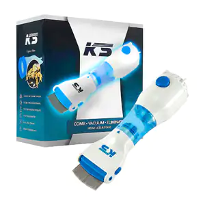 Peine aspiradora ks para eliminar piojos y liendres con doble filtro