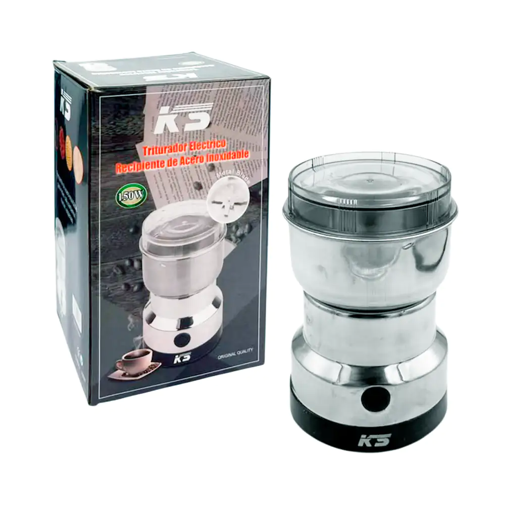 Molino eléctrico ks de acero inoxidable, 150w para triturar café, car…