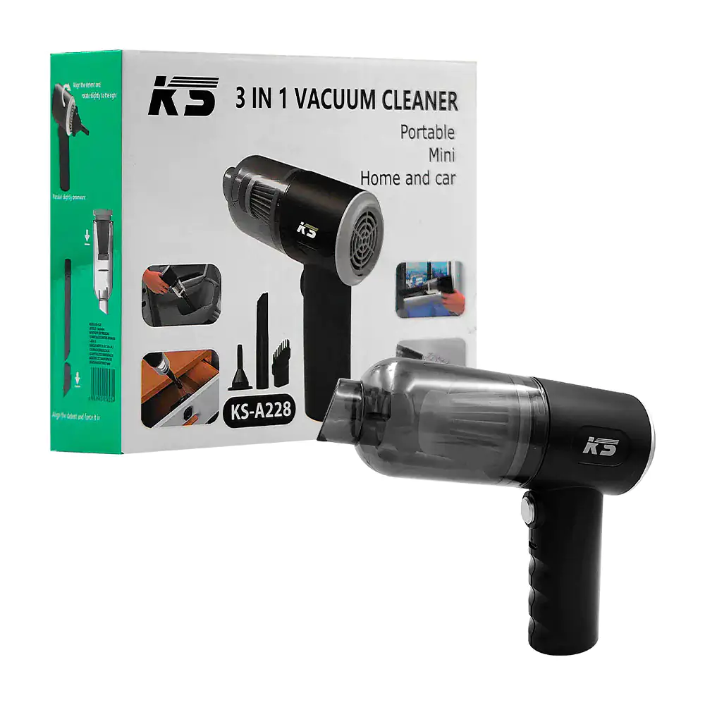 Mini aspiradora 3 en 1 para carro o casa, multifuncional con accesorios intercambiables / ks-a228