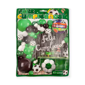 Kit decorativo para fiesta de cumpleaños con temática de futbol, 46pc…