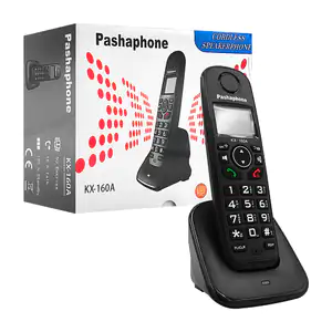 Teléfono inalámbrico de casa pashaphone con pantalla led + base de ca…