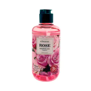 Gel de baño 3 en 1 komersic con capacidad de 200ml con aroma a rosas