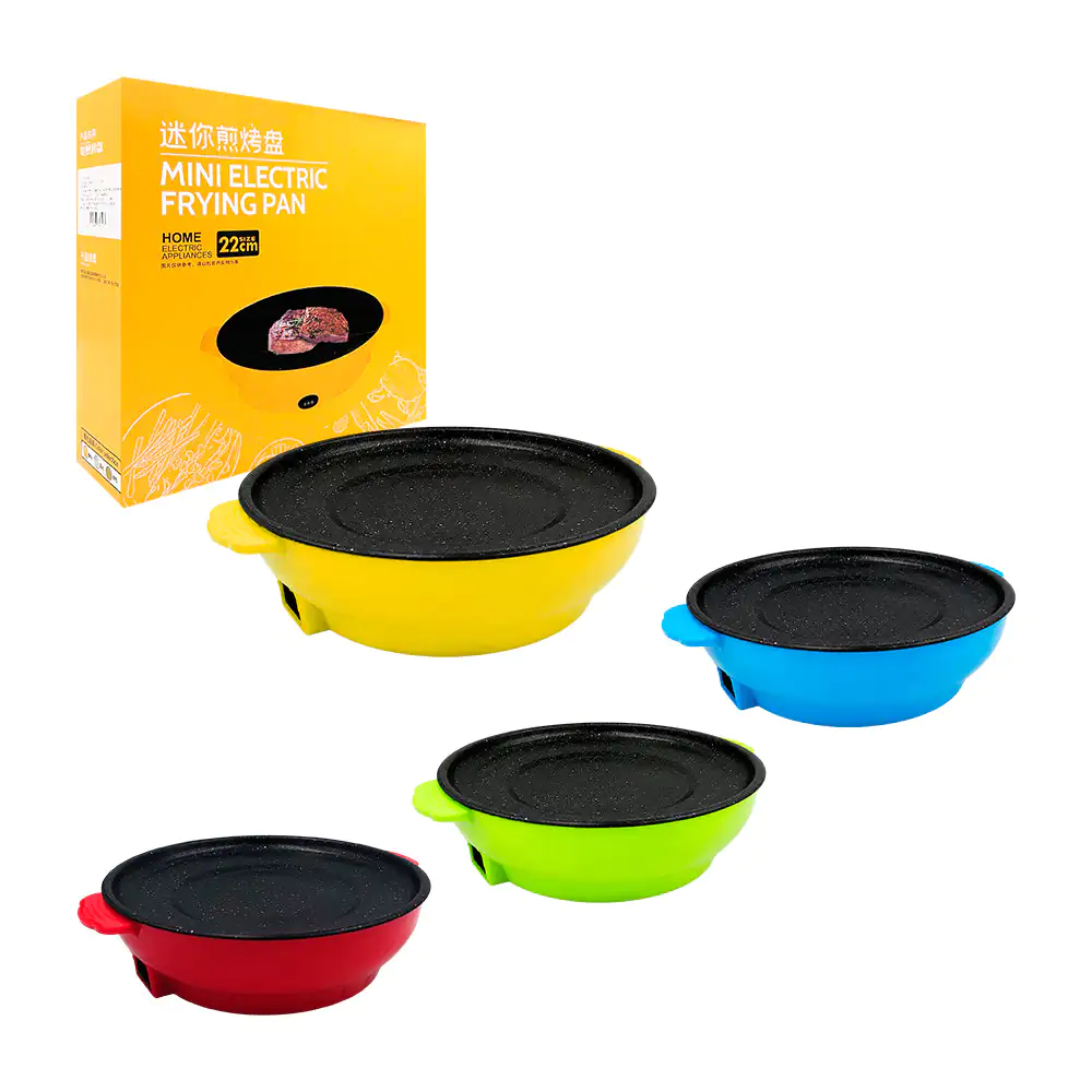 Sartén tipo parrilla eléctrica de 22cm para cocinar o freír con 2 niv…