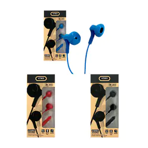 Auriculares alámbricos tipo earphones, con micrófono y entrada auxili…