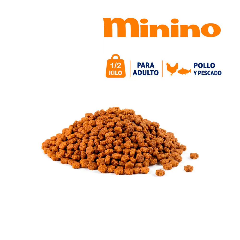 Medio kilo de croquetas minino para gatos adultos de todo tipo de raz…