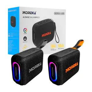 Bocina inalámbrica rectangular con sonido 180, potencia de 10w, asa y…