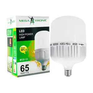 Foco bombilla led megatronic de 65w, luz blanca, ac110-130v