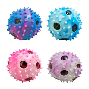 Pelota squeeze texturizada antiestrés con bolas de hidrogel y orifici…