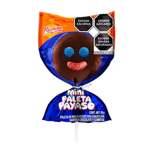 1pz paleta payaso mini sabor chocolate, 25g / payaso.mini