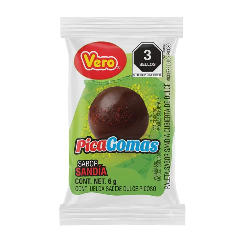 1pz gomita sabor sandía cubierta de dulce picoso, 6g / picagoma