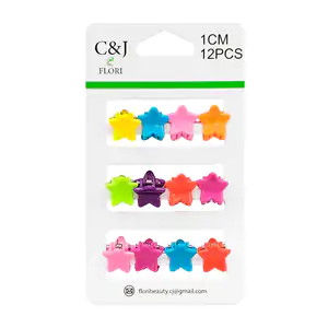 Blíster c&j flori con 12 mini pinzas para el cabello en forma de estr…