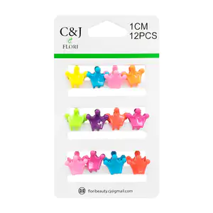 Blíster c&j flori con 12 mini pinzas para el cabello en forma de coro…