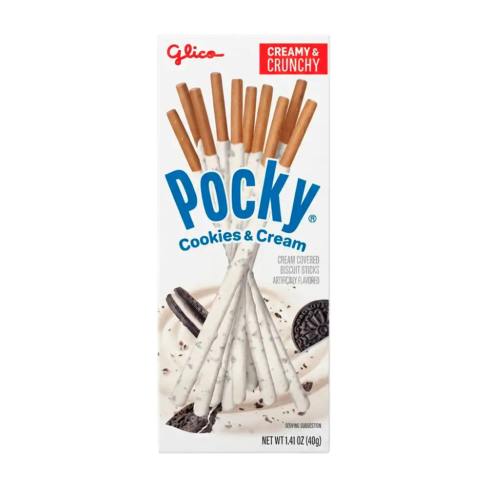 1pza Pocky Palito de galletas, cubierto cookies y cream 40g / pocky-cc