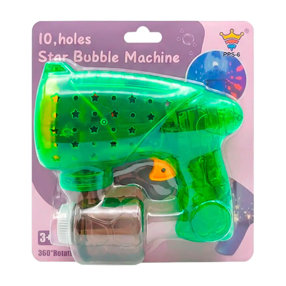 Pistola eléctrica lanza burbujas + bote grande de repuesto de jabón, …