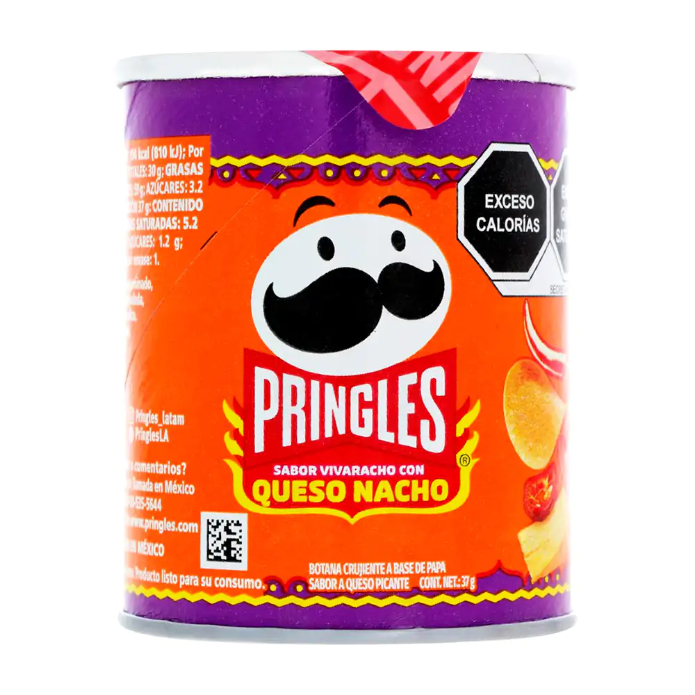 Bote de papas pringles con sabor a queso y nachos de 37g / pringles37…