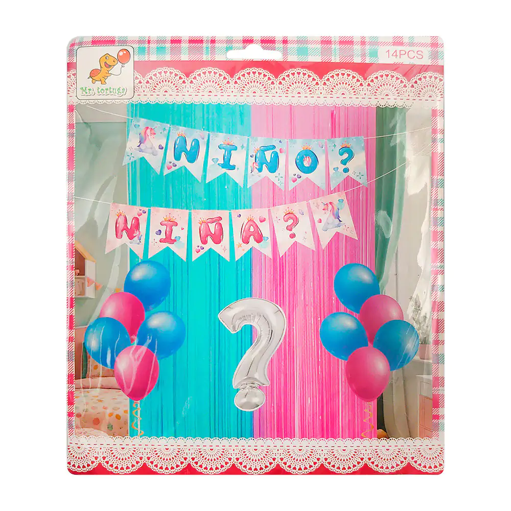 Kit decorativo de revelación de género con 14pcs, banner con estampad…