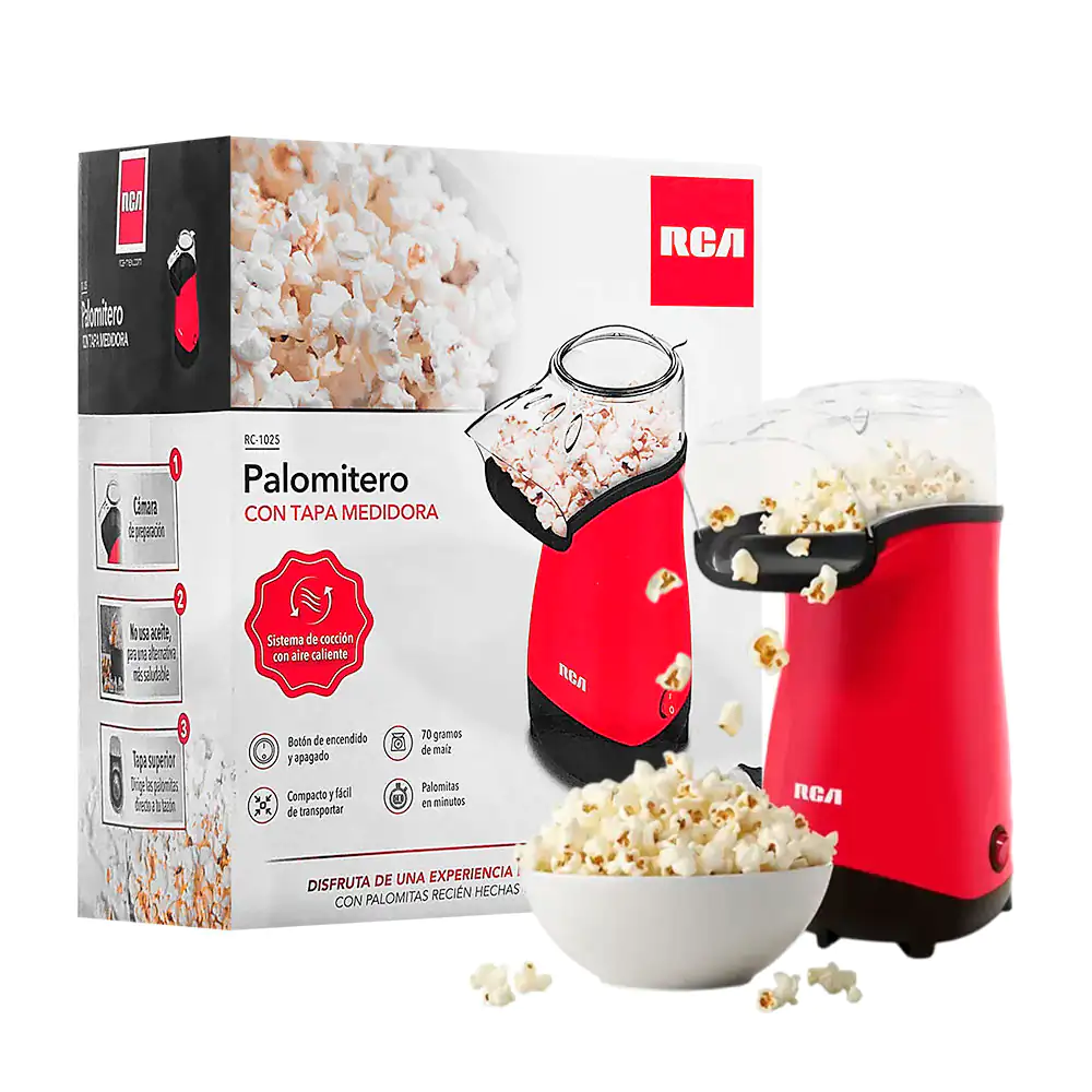Máquina eléctrica para hacer palomitas con tapa medidora y capacidad …