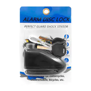Blíster con candado de seguridad para disco de freno con alarma + lla…