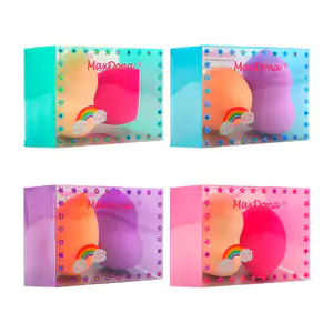 Paquete con 2 esponjas para maquillaje en diferentes formas y colores…