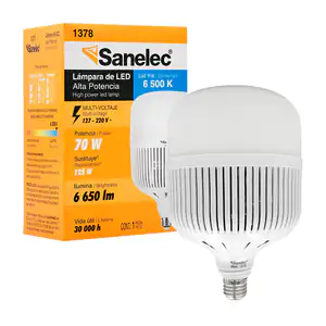 Foco led sanelec de alta potencia con luz blanca, 70w / se313782