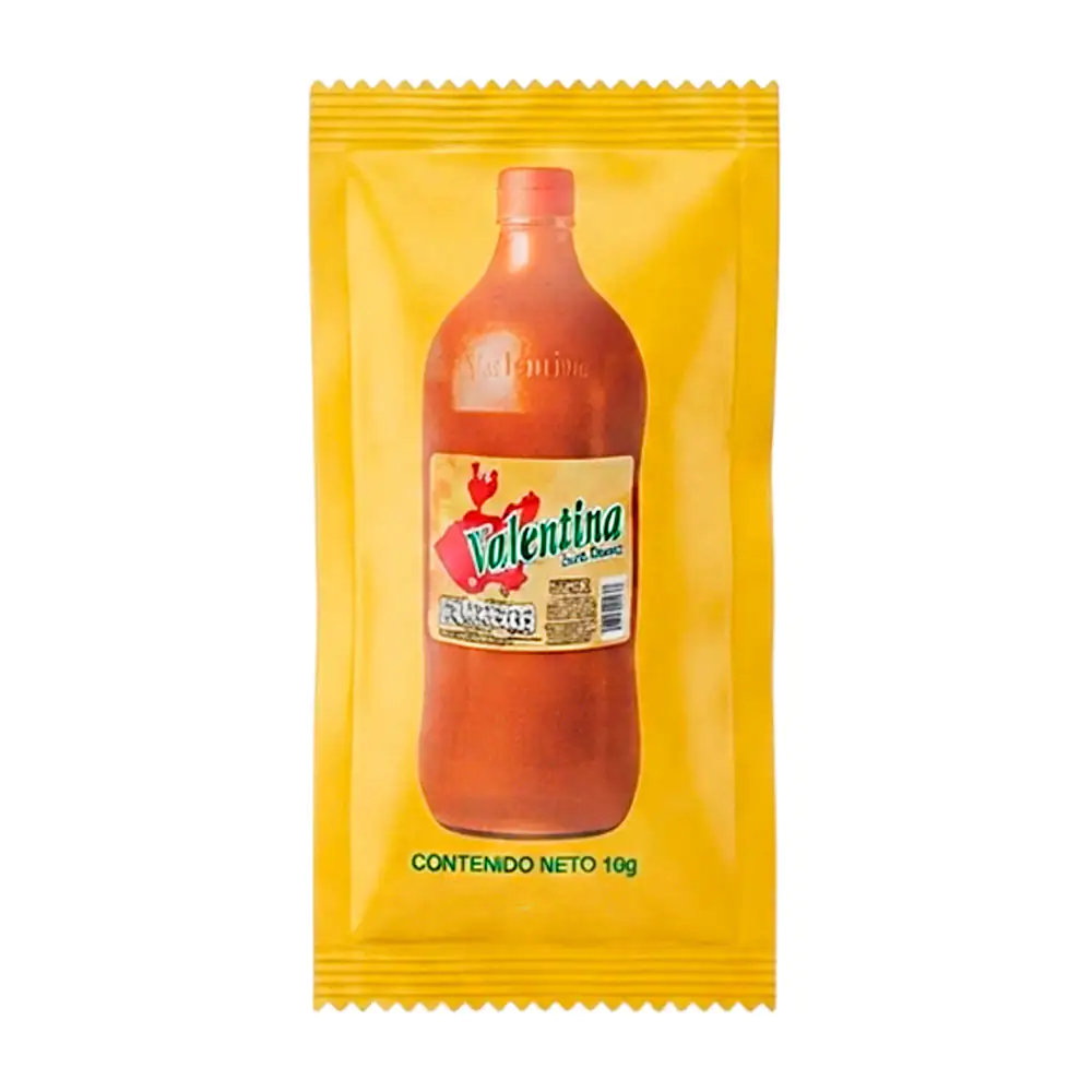 1pza sobre salsa valentina etiqueta amarilla, 10g / sobre.valentina
