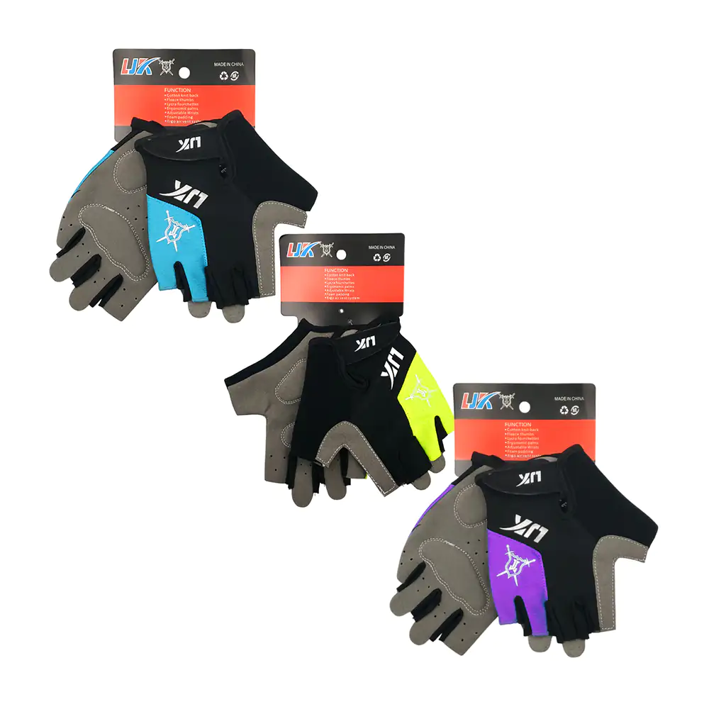 Par de guantes deportivos sin dedos ljk con protección en la palma, v…
