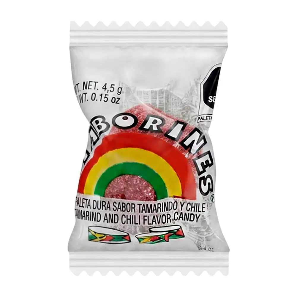 1pza tamborines dulce ácido sabor tamarindo con chile, 4g / tamborines
