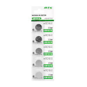 Blíster mtk con 5 pilas / baterías tipo botón de 50mah, cr1616 / 3v