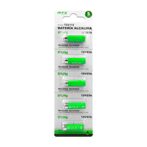 Blister mtk con 5 mini pilas / baterías alcalinas de 12v/27a