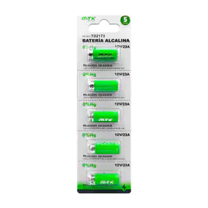 Blíster mtk con 5 mini pilas / baterías alcalinas de 12v/23a